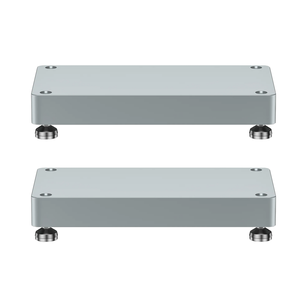 BLUETTI EP800/EP900 silver base bracket set with adjustable feet for inverter support.