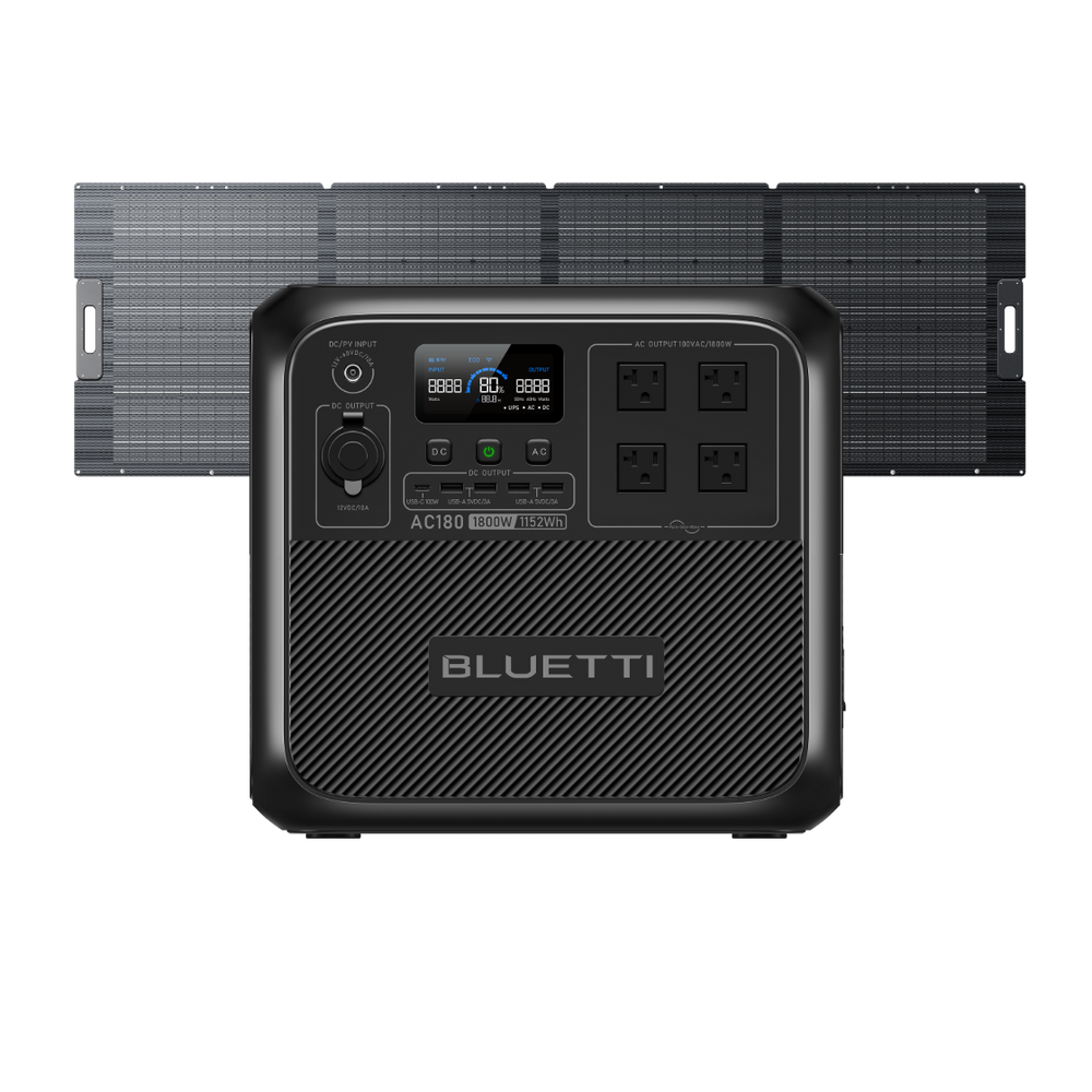 BLUETTI AC180 Solar Portable Power Station-AA