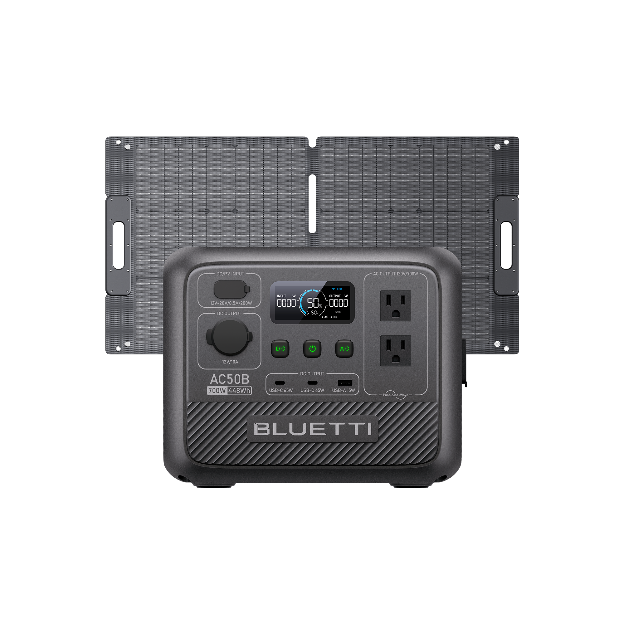 BLUETTI AC50B 700W Solar Generator - Compact, Efficient, and