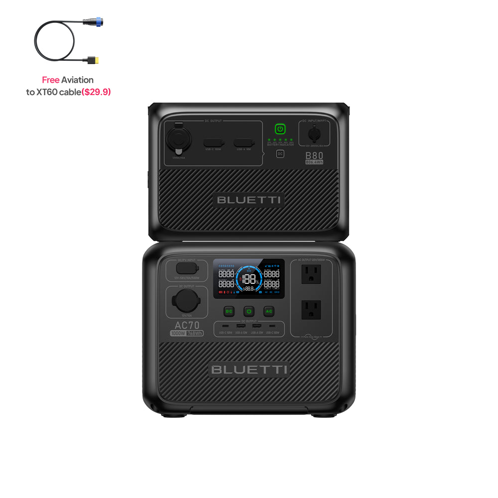 BLUETTI AC70 Portable Power Station | 1,000W 768Wh