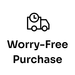 Truck with clock icon and 'Worry-Free Purchase' text, representing Seel shopping protection.
