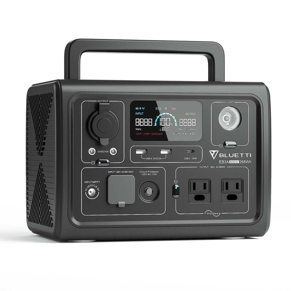 EB3A+SP100L Solar Generator | 600W,268Wh
