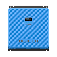 Front view of blue BLUETTI RV5 5000W power station showing 80% battery on digital display.