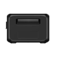 BLUETTI black portable power station with integrated handle, top view.