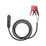 BLUETTI jump start cable for 12V car batteries, with cigarette lighter adapter and clips.