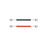 BLUETTI black and red power cables with silver ring terminals.