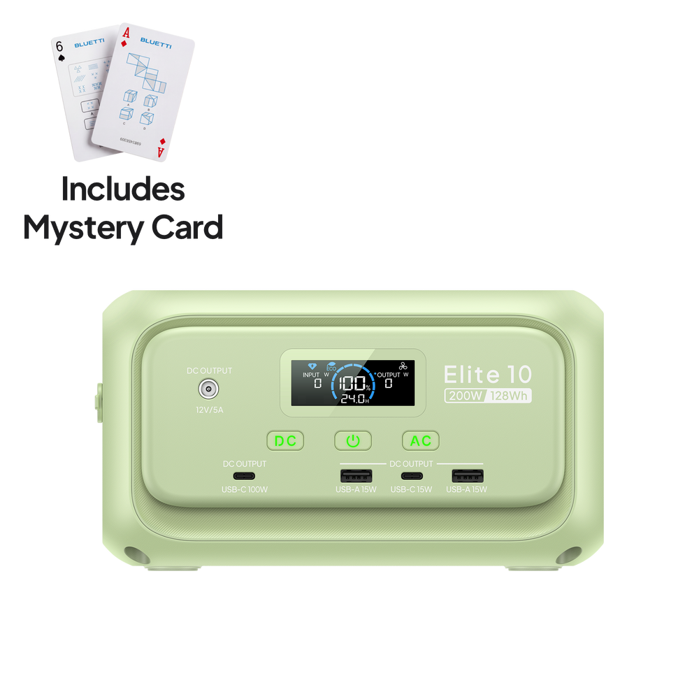 BLUETTI Elite 10 Mini Power Station | 200W 128Wh (Green)