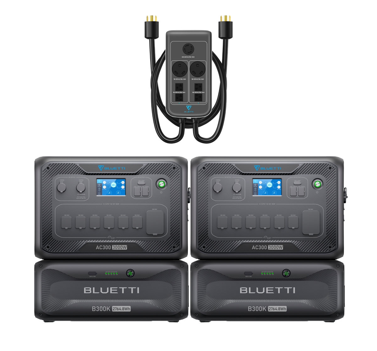 BLUETTI 2*AC300+2*B300K+P030A | Home Battery Backup