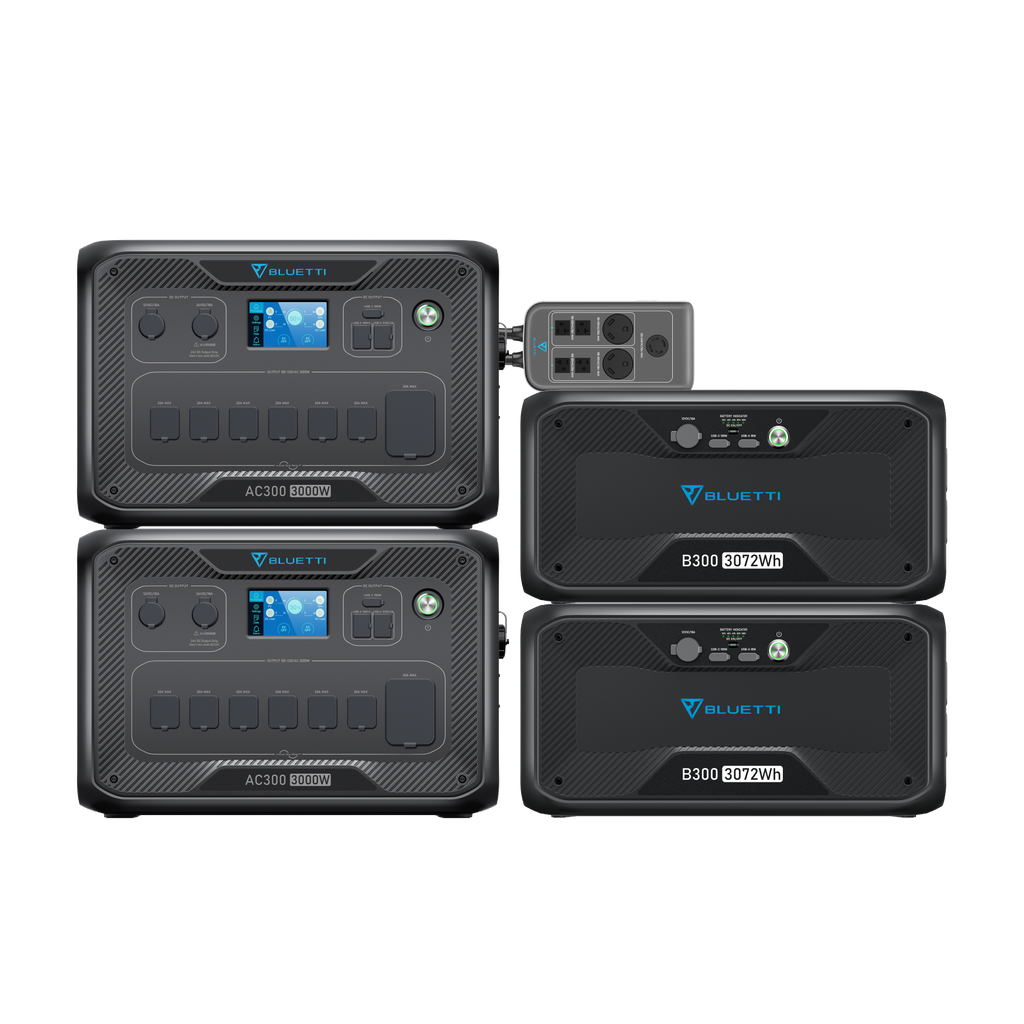 BLUETTI 2*AC300 + 2*B300 + 1*P030A | Home Battery Backup