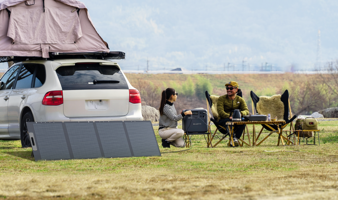 BLUETTI portable power station for home backup and outdoor use