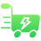 BLUETTI energy shopping cart icon with lightning bolt and speed lines
