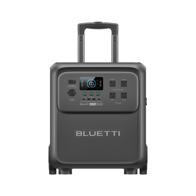 BLUETTI Elite 400 2600W 3840Wh portable power station in luggage design.