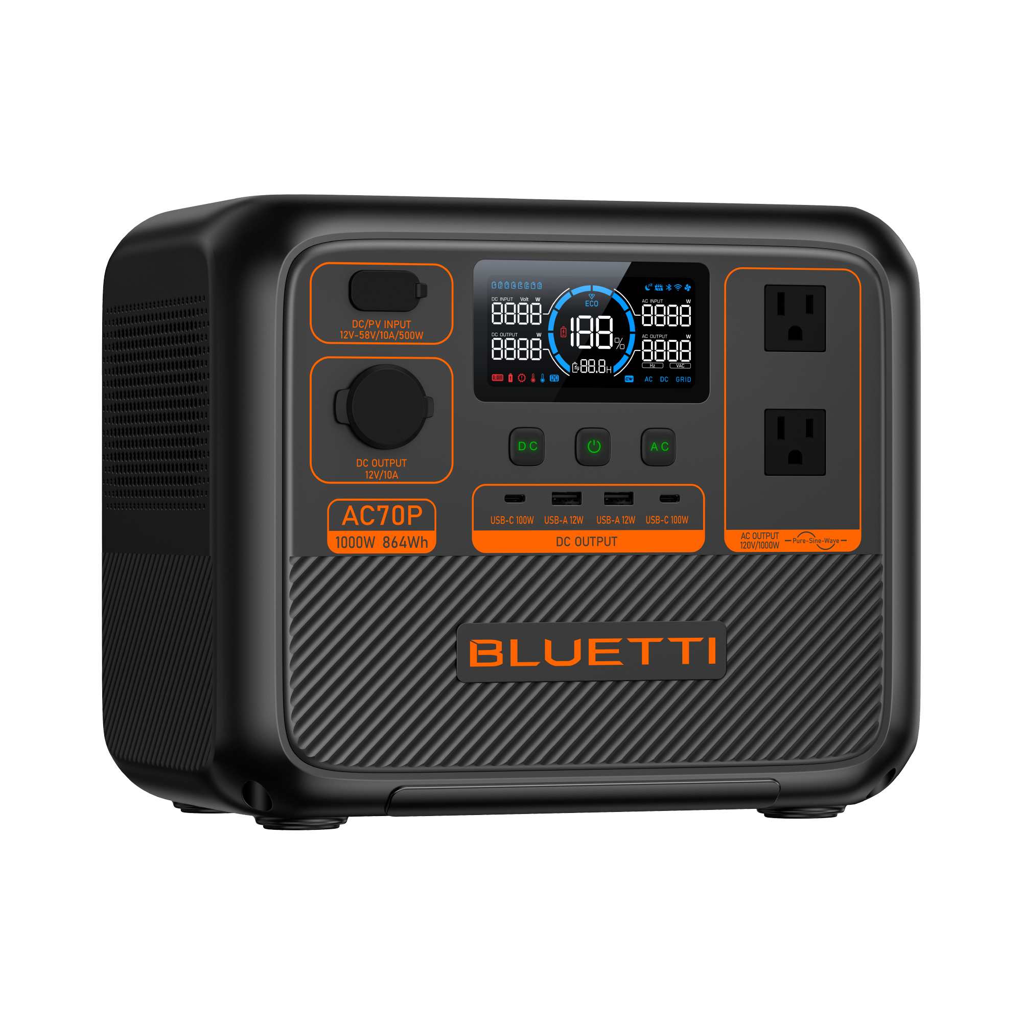 BLUETTI AC70P batería LiFePO4 y expansión