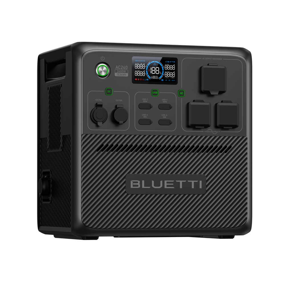 BLUETTI AC240 Solar Generator | 2,400W,1,536Wh