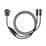 BLUETTI 50A AAC split-phase charging cable, 3-prong plug to dual connectors.