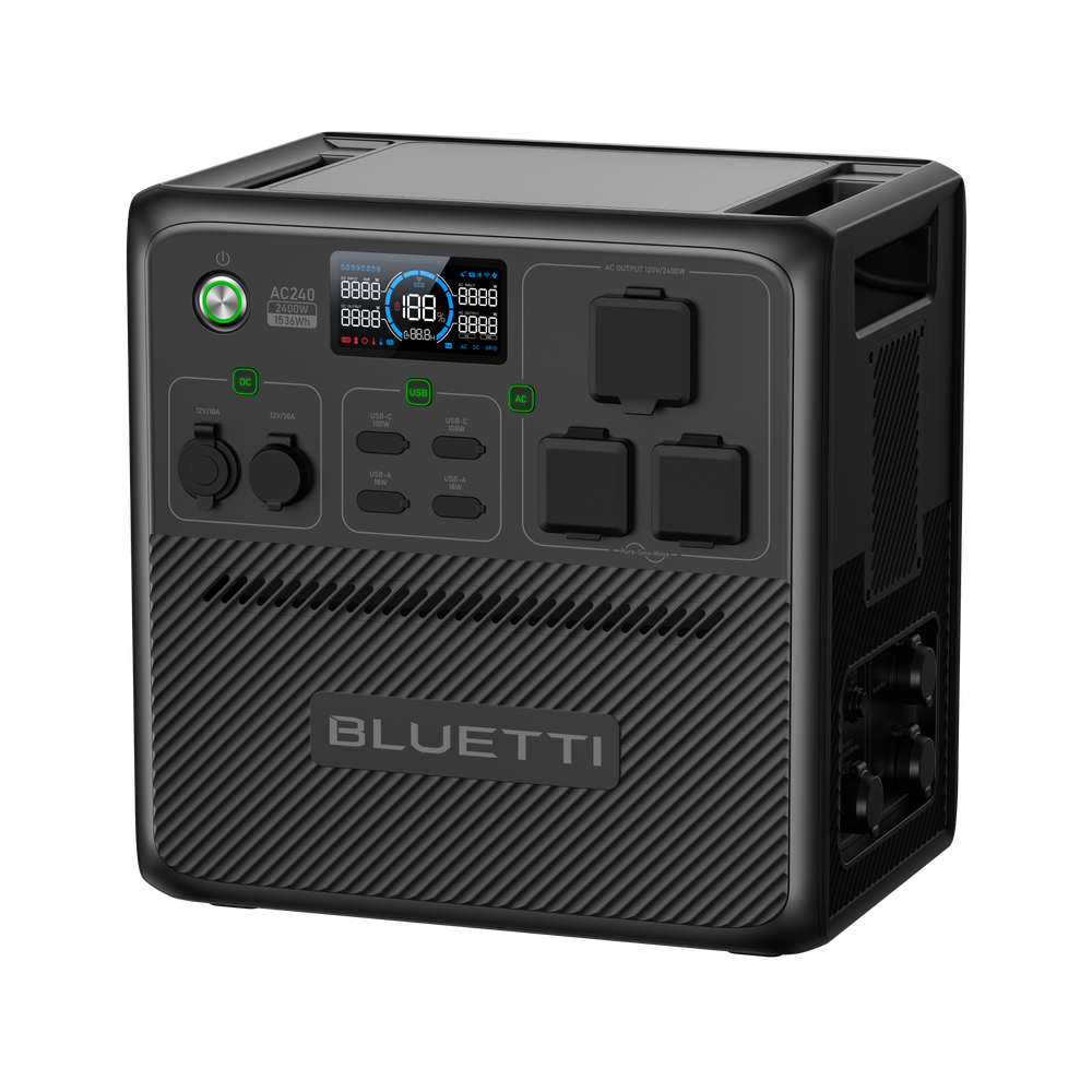 BLUETTI AC240 Solar Generator | 2,400W,1,536Wh