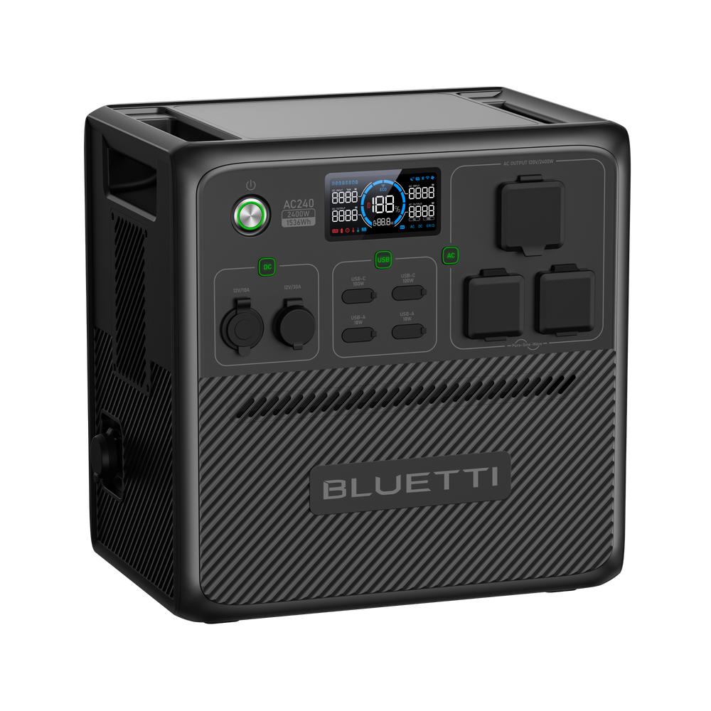 BLUETTI AC240 Solar Generator | 2,400W,1,536Wh