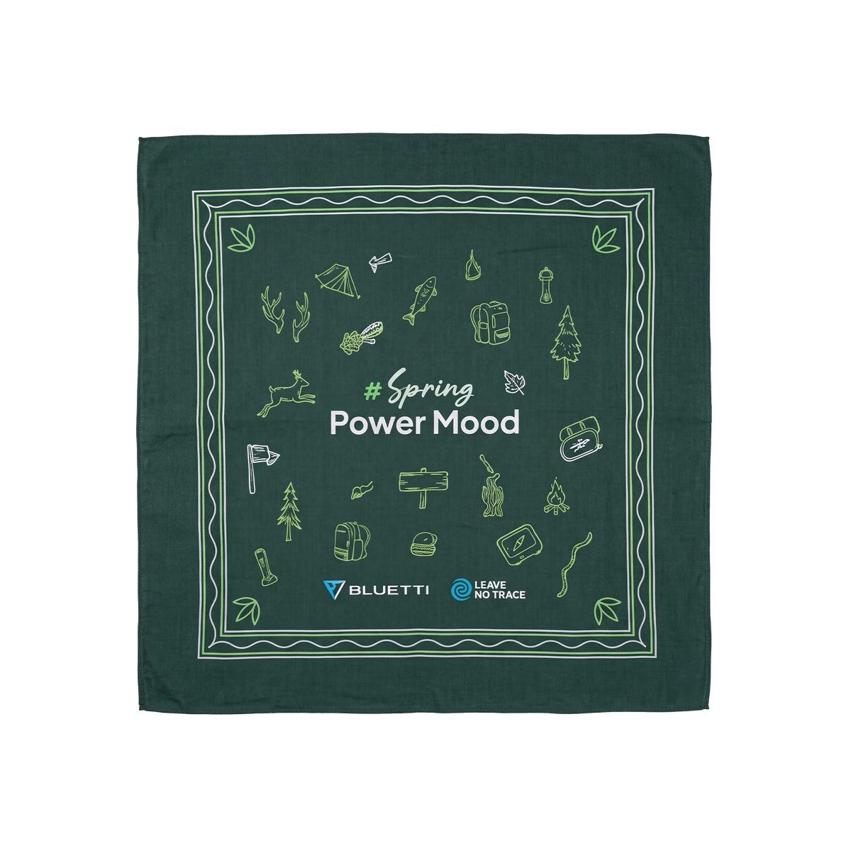 Leave No Trace Collaboration Bandana (Dark Green)