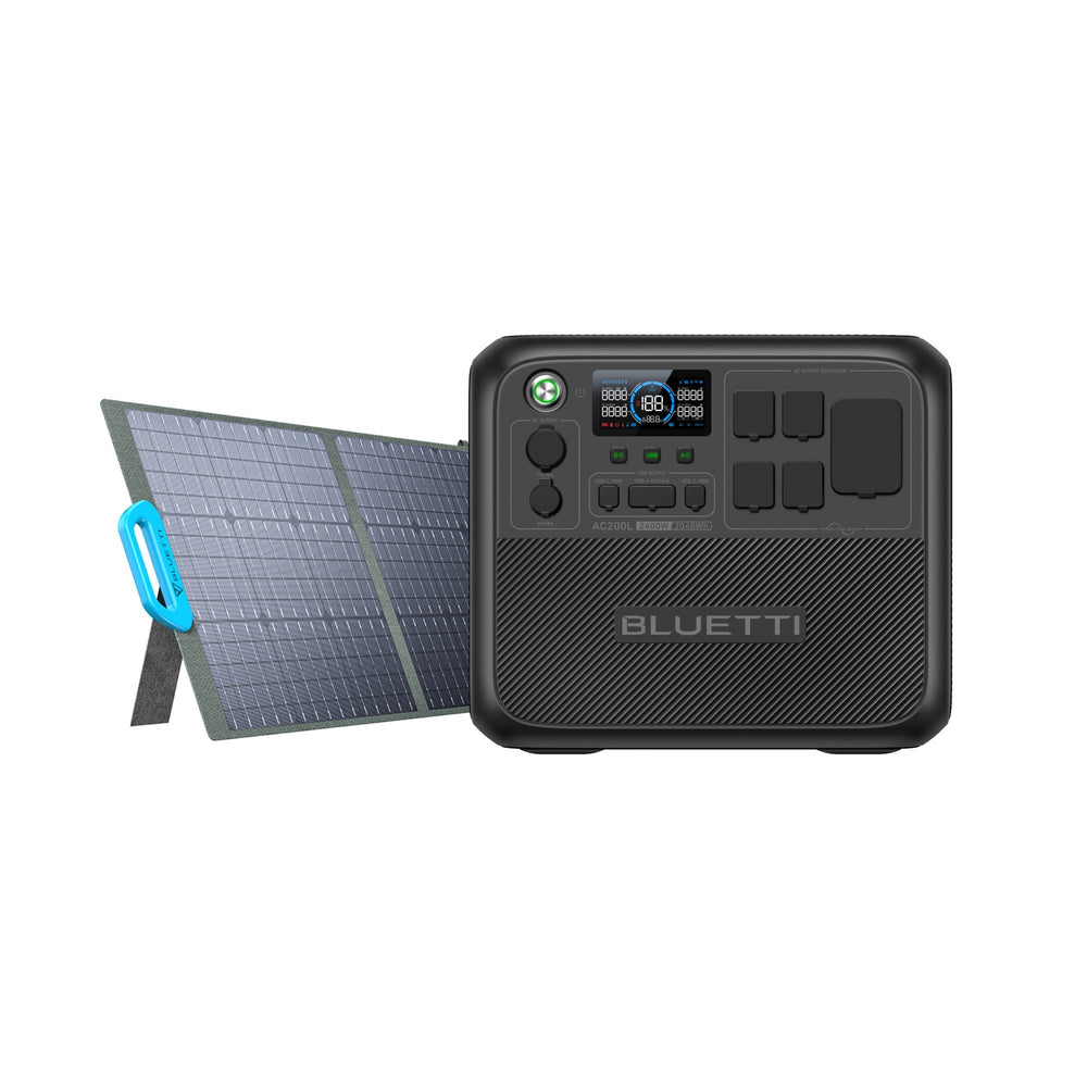BLUETTI AC200L (2400W/2048Wh) power station & PV200 solar panel
