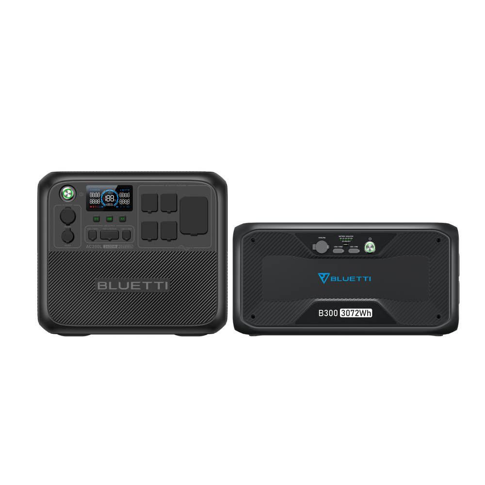 BLUETTI AC200L 2400W power station with B300 3072Wh battery pack