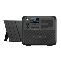 BLUETTI AC200L 2400W 2048Wh power station with PV350 solar panel for clean energy.
