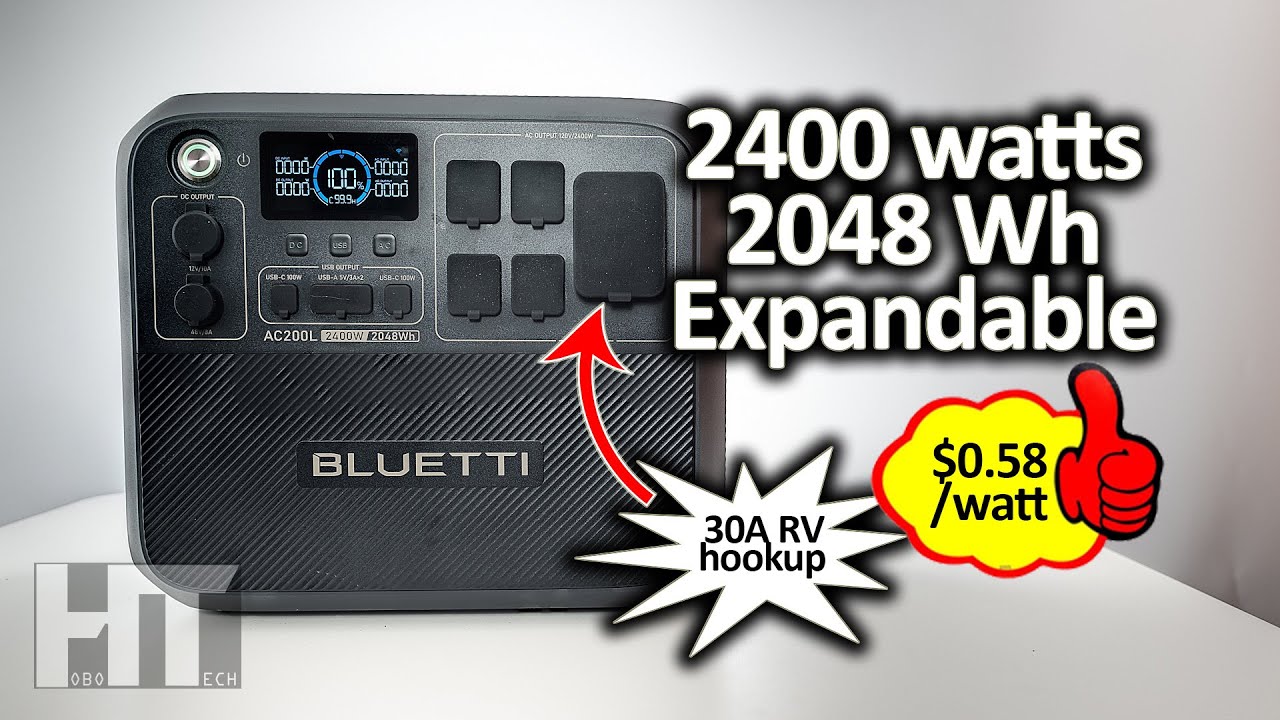 ポータブルパワーステーション AC200 BLUETTI AC200L Portable Power Station | 2,400W,2,048Wh, Portable Power