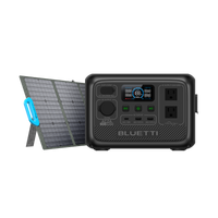 BLUETTI AC2A power station and PV120 solar panel for portable clean energy solutions.