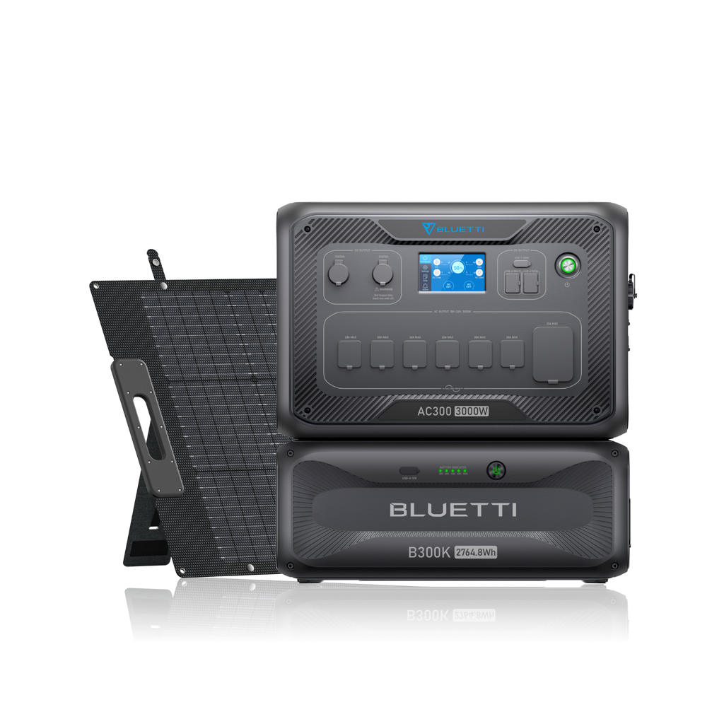 BLUETTI AC300+B300K+200W Solar | Home Battery Backup