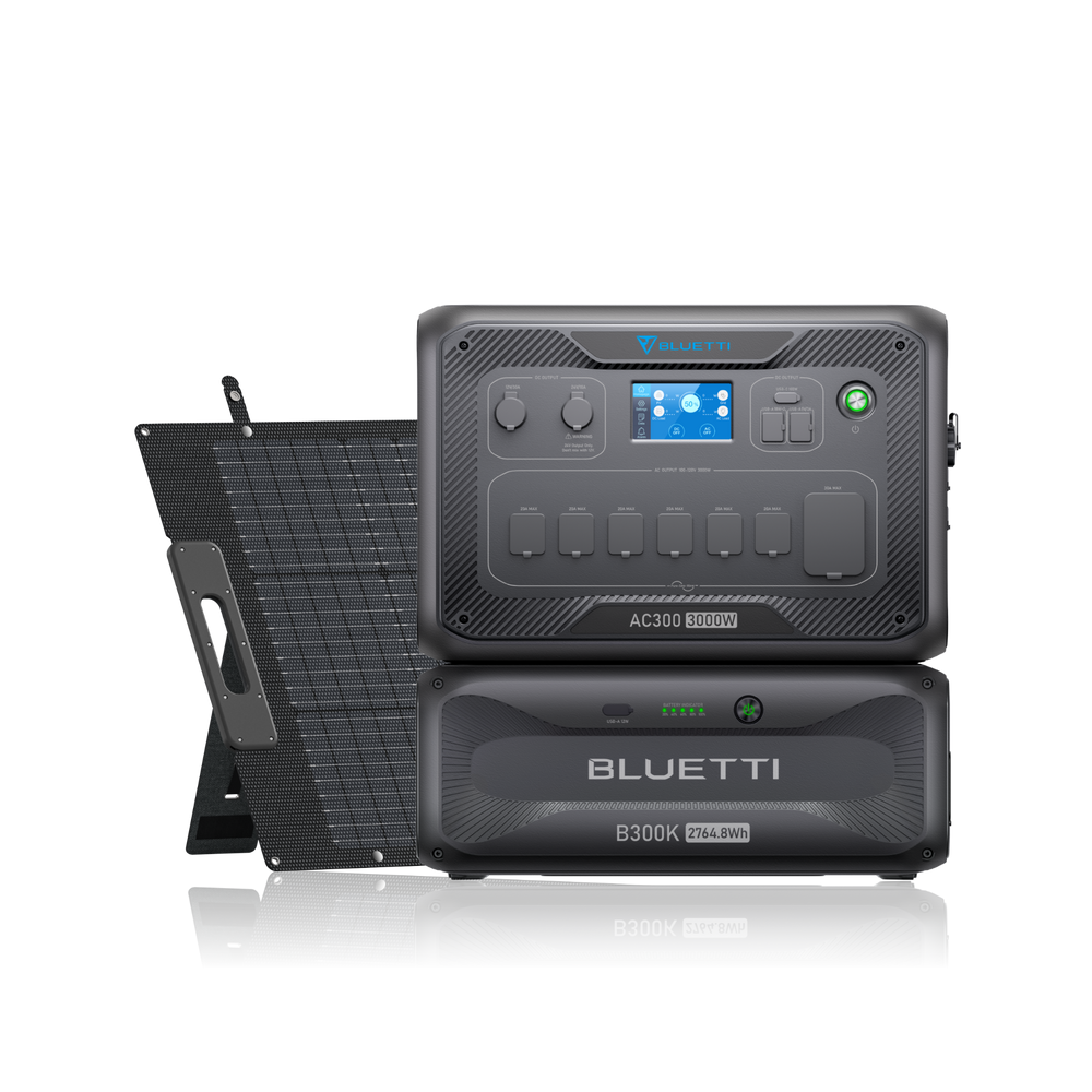BLUETTI AC300+B300K+200W Solar | Home Battery Backup
