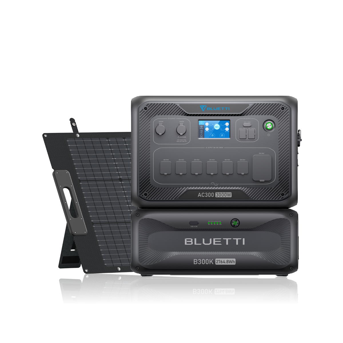 BLUETTI AC300+B300K+200W Solar | Home Battery Backup