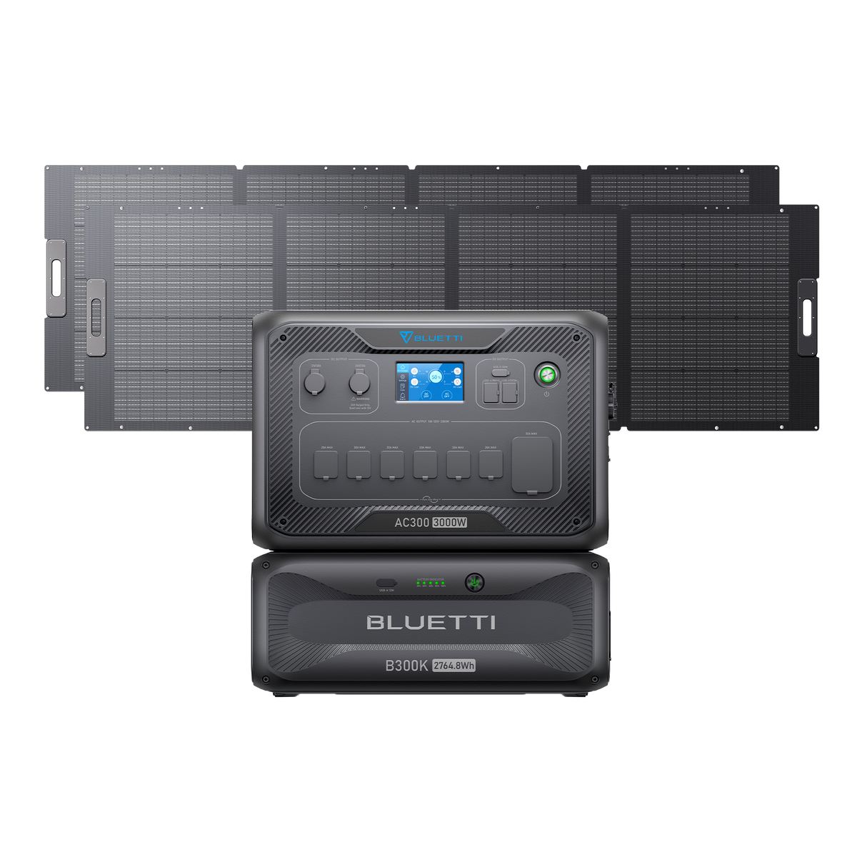 BLUETTI AC300+B300K+2*350W Solar | Home Battery Backup
