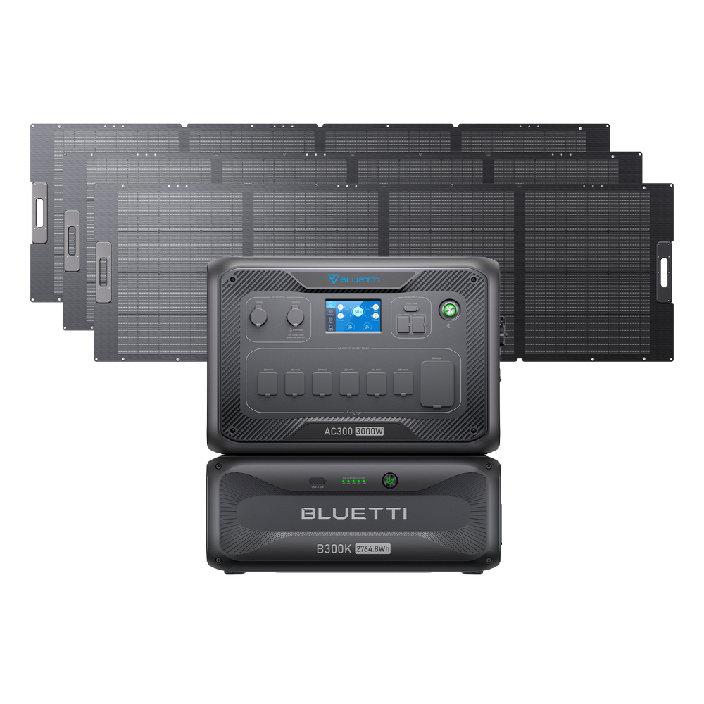 BLUETTI AC300+B300K+3*350W Solar | Home Battery Backup