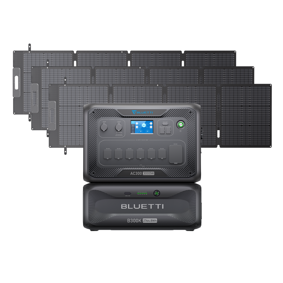 BLUETTI AC300+B300K+3*200W Solar | Home Battery Backup