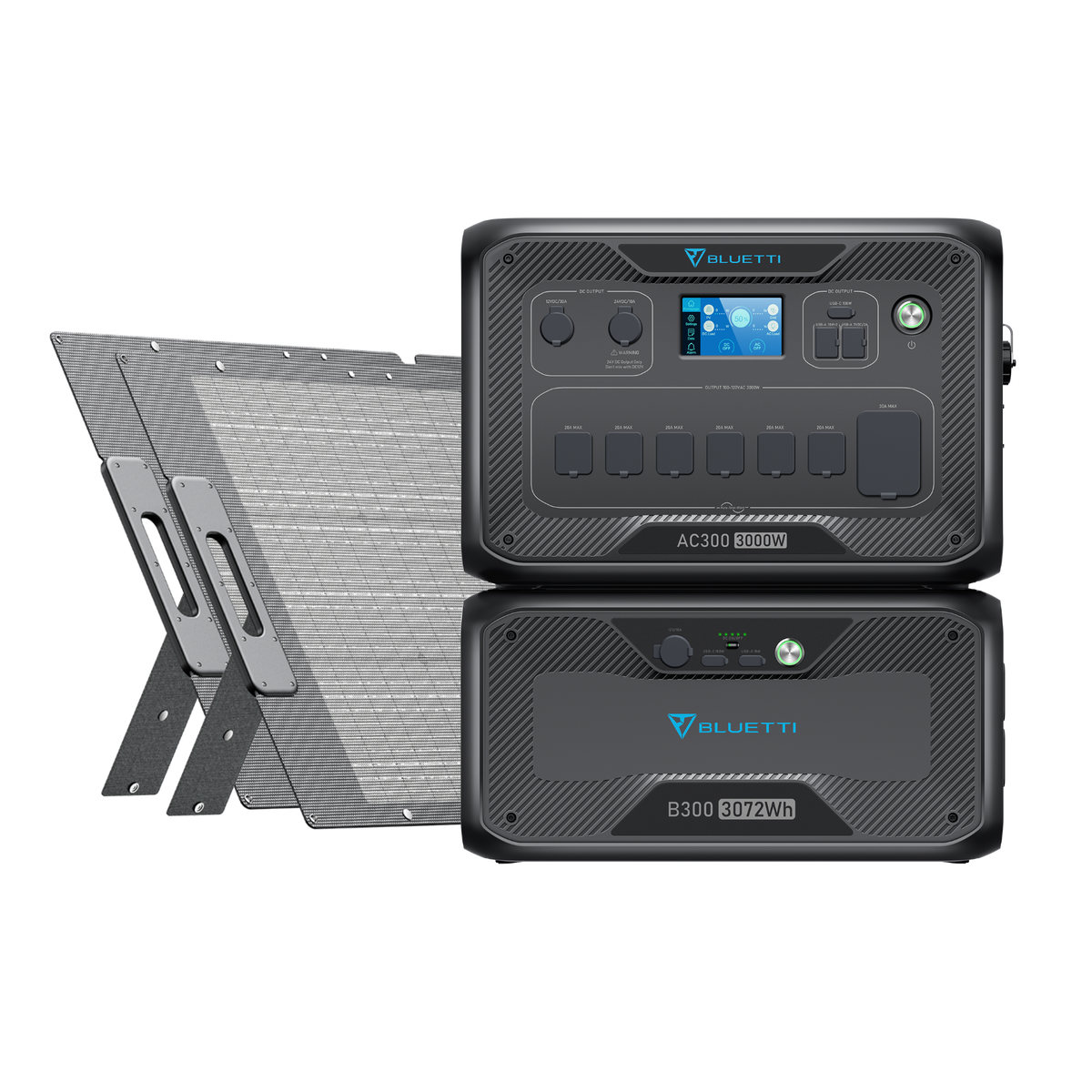 BLUETTI AC300+B300+2*PV200D | Home Battery Backup