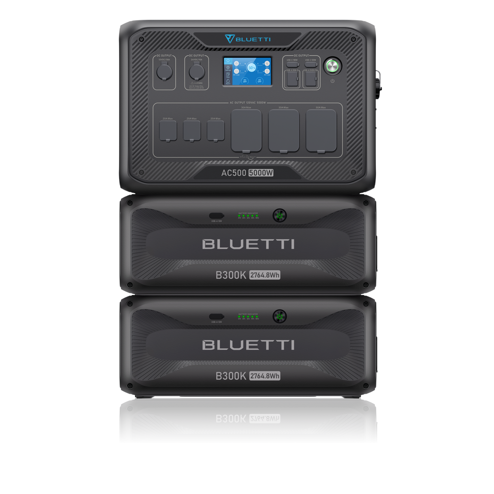 BLUETTI AC500+2*B300K (Free P090D-P150D Cable) | Home Battery Backup