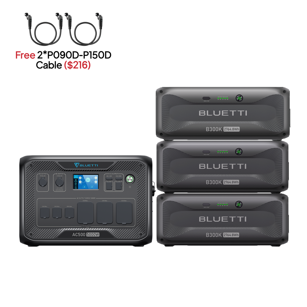 BLUETTI AC500+3*B300K (Free P090D-P150D Cable) | Home Battery Backup
