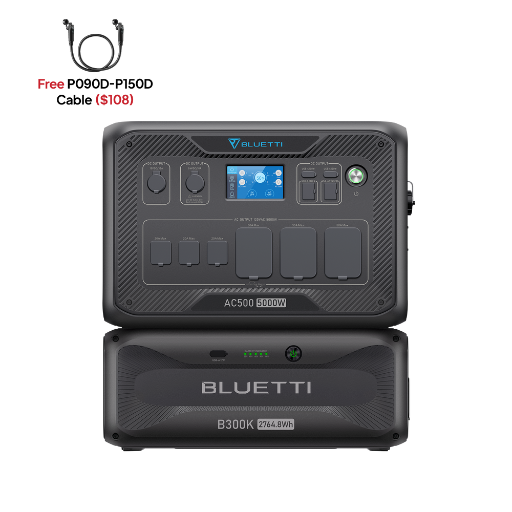 BLUETTI AC500+B300K (Free P090D-P150D Cable) | Home Battery Backup