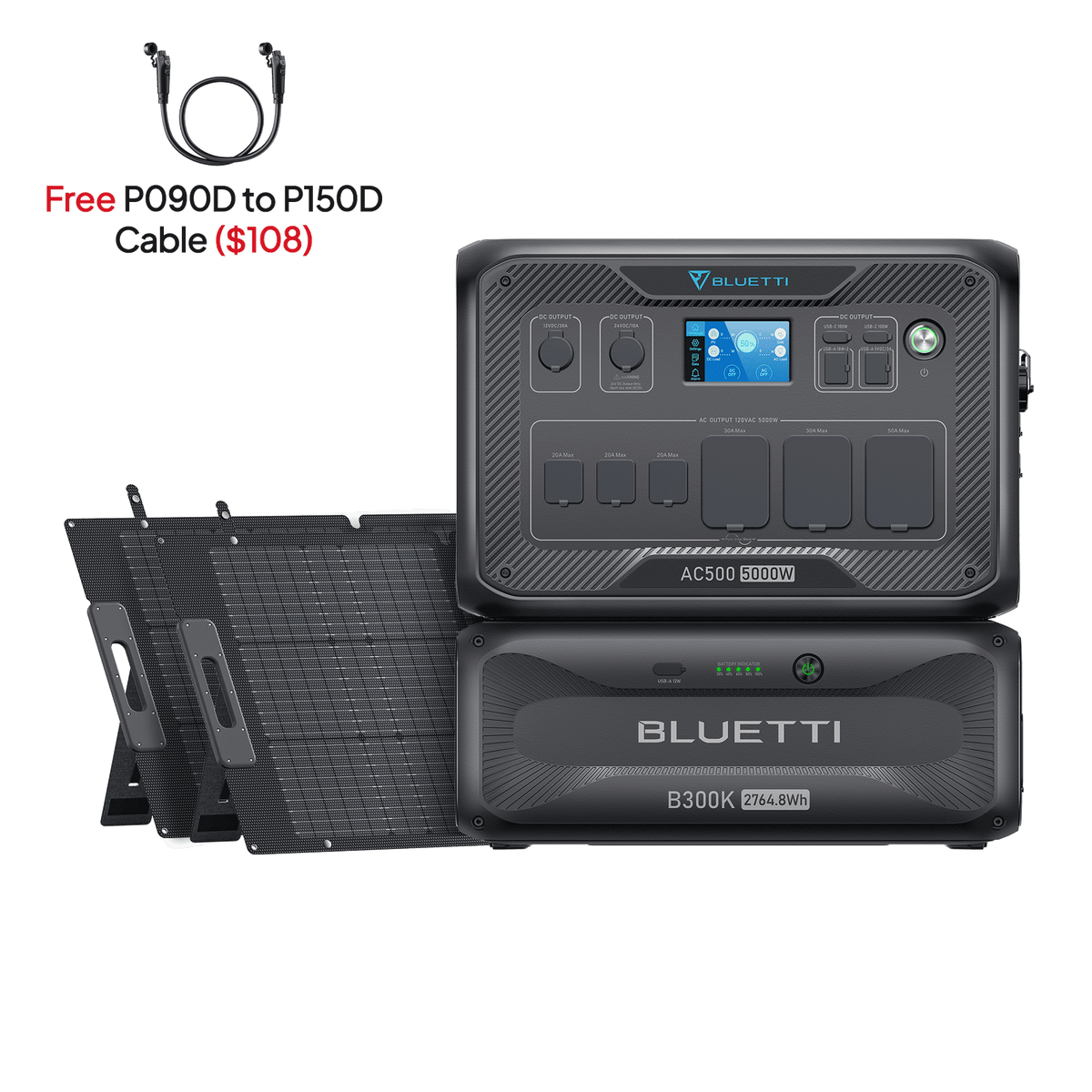 AC500+B300K+2*200W | Solar Generator