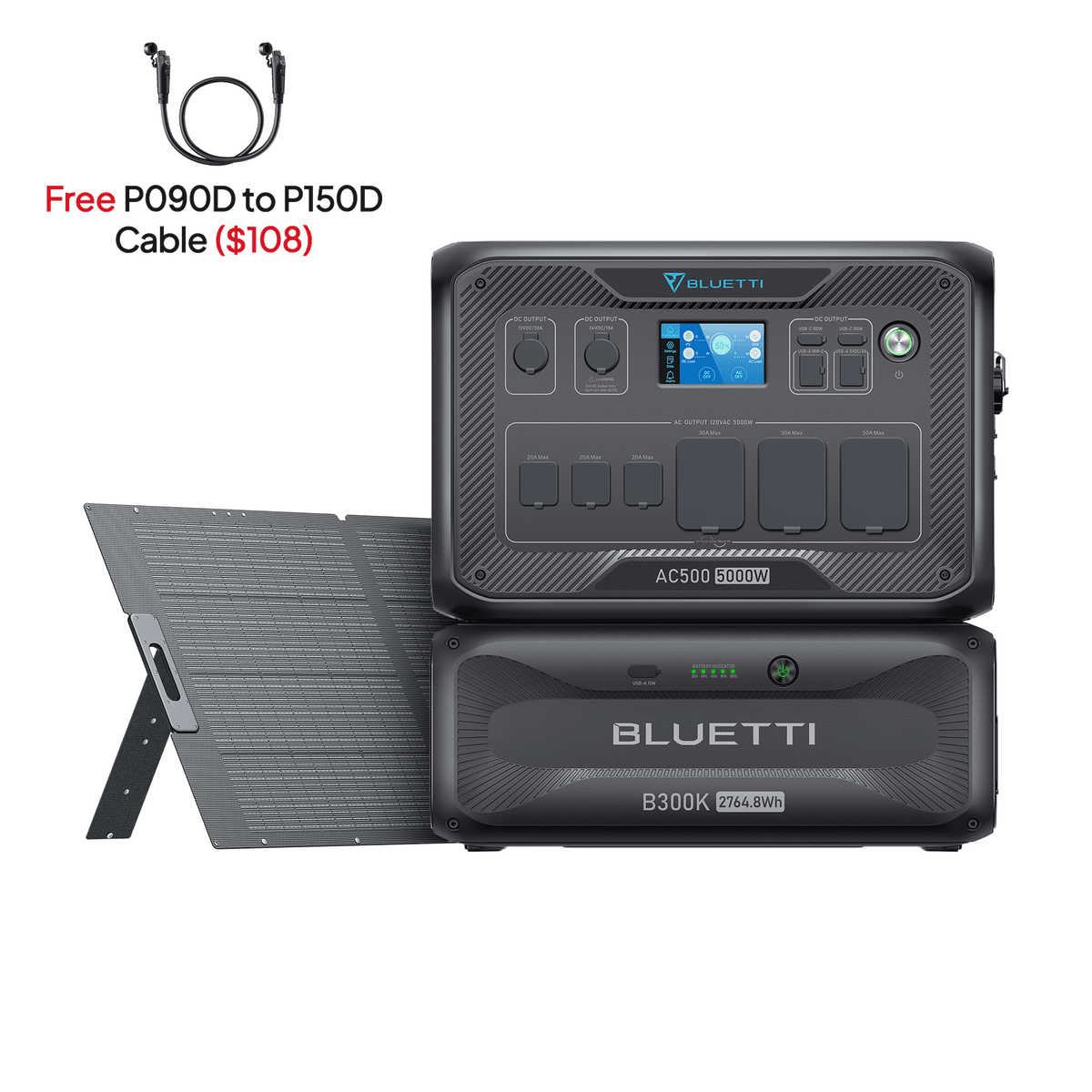 AC500+B300K+350W | Solar Generator