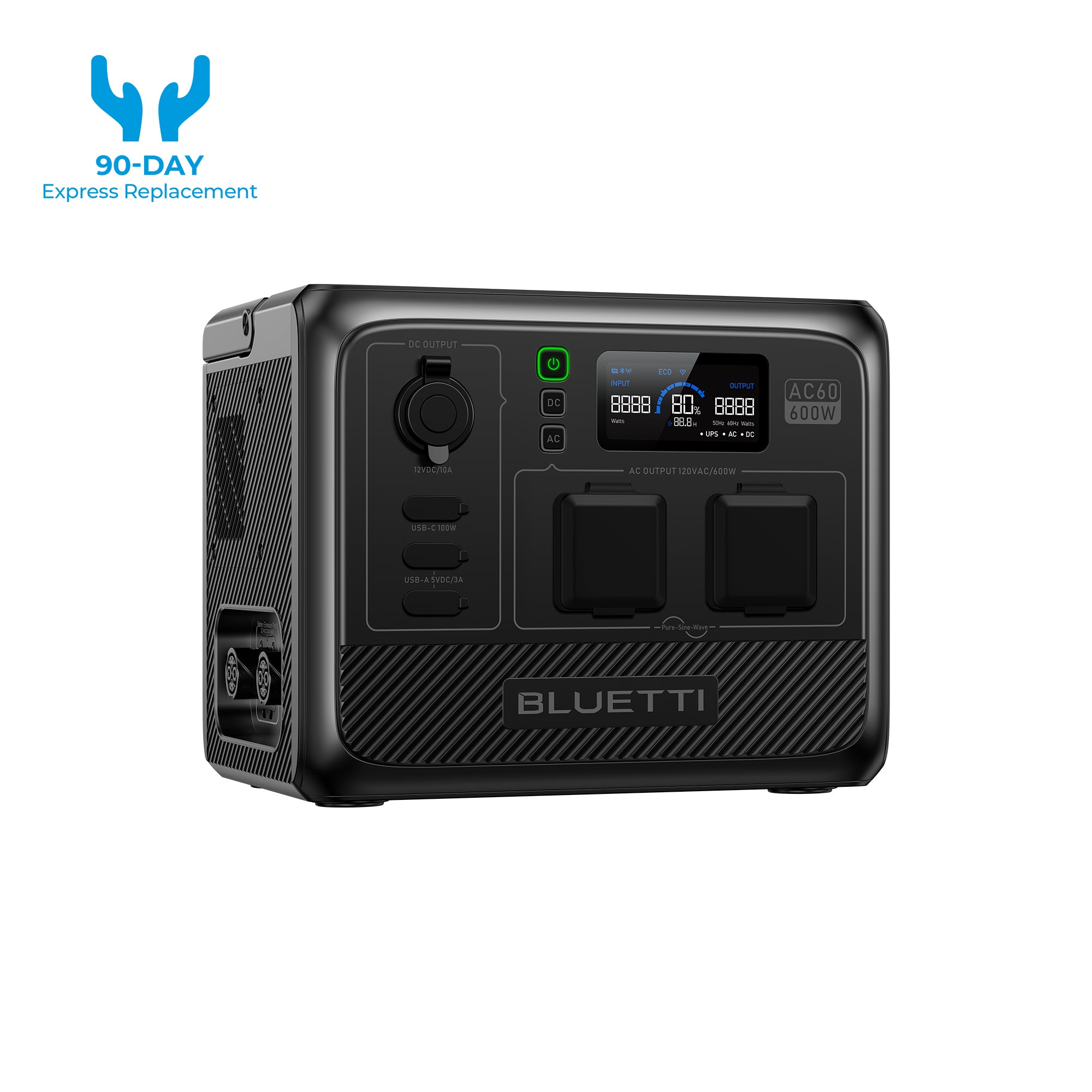 BLUETTI AC60 Portable Power Station For Camping| 600W 403Wh, 4