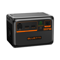 BLUETTI B80P 806Wh expansion battery, IP65 rated, featuring USB-C, USB-A, and DC outlets.