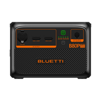 BLUETTI B80P 806Wh expansion battery with 100W USB-C, USB-A, 12V DC output and IP65 rating.