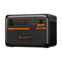 BLUETTI B80P 806Wh expansion battery: IP65, 100W USB-C, 18W USB-A, DC ports