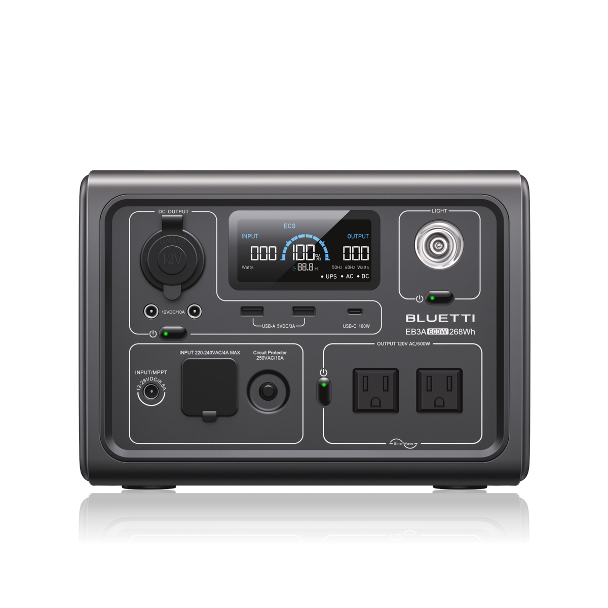 BLUETTI EB3A Portable Power Station | 600W 268Wh