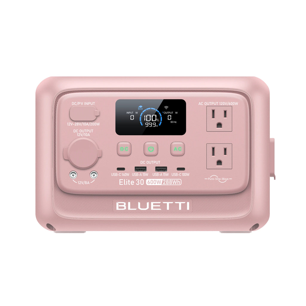 BLUETTI Elite 30 V2 Portable Power Station | 600W 288Wh (Blush Pink)
