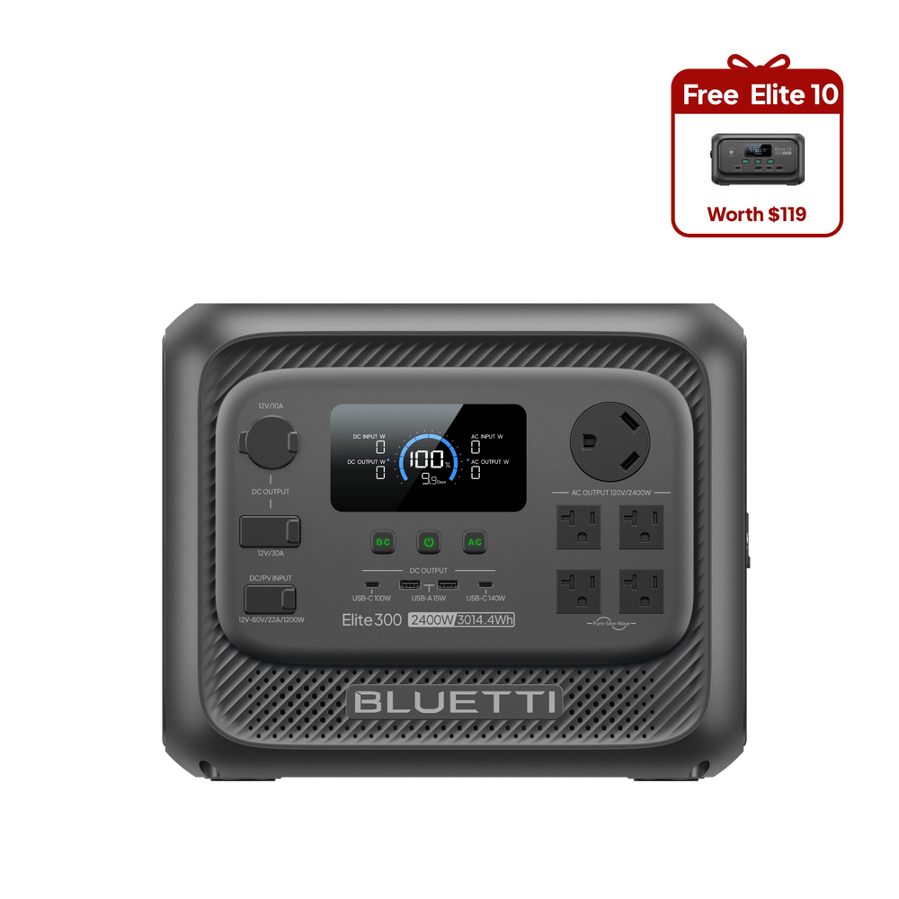 BLUETTI Elite 300 Portable Power Station | 2,400W, 3,014Wh