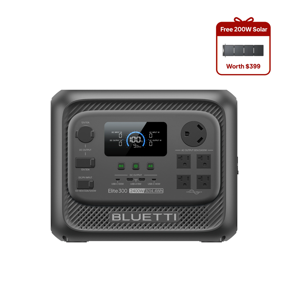 BLUETTI Elite 300 Portable Power Station | 2,400W, 3,014Wh