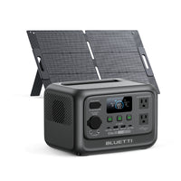 Black BLUETTI Elite 30 V2 600W 288Wh power station with solar panel