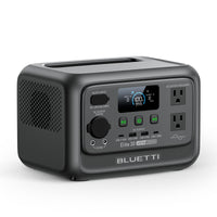 BLUETTI Elite 30 V2 portable power station, 600W 288Wh, 100% charged display, AC & USB ports.