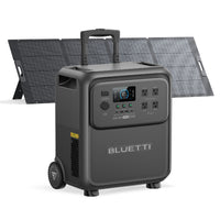 BLUETTI Elite 400 portable power station with foldable solar panels, 2600W, 3840Wh.
